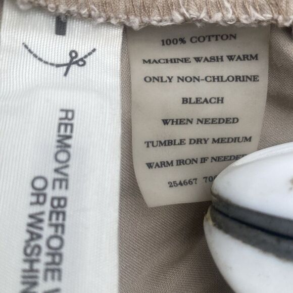 Ann Taylor Women’s Tan Chino Shorts Khaki Size 12 Classic Stretch- 4” - Picture 5 of 6